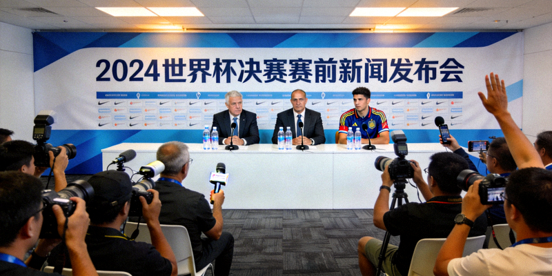 世界杯决赛赛前新闻发布会现场照片